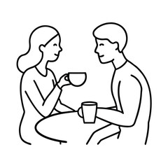 Fototapeta premium man and woman drinking wine
