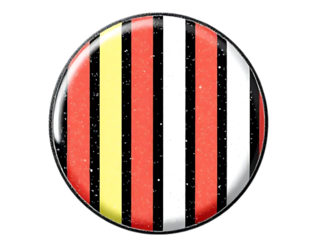 Glossy Badge with Vertical Stripes