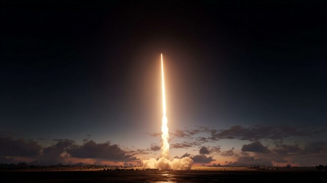 Ballistic missile lauch generated image