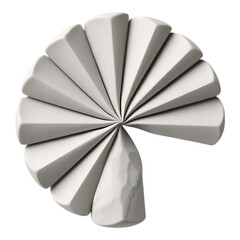 Geometric sculpture with radial facets