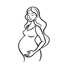 pregnant woman silhouette