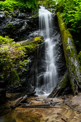 Waterfall at Russian Gulch State Park, California 