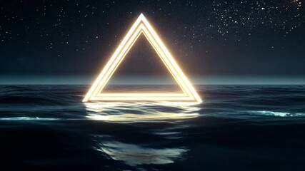 Triangle Neon Loop. This Clip is a Neon go through nebula and camera fly to light in a seamless loop. - Powered by Adobe