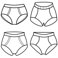 Underpants Coloring Page – Funny Kids Line Art Underwear Illustration