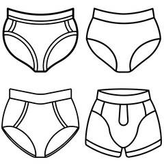 Underpants Coloring Page – Funny Kids Line Art Underwear Illustration