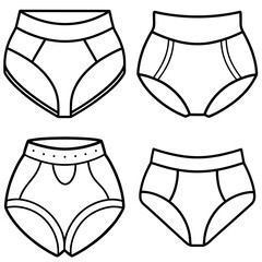 Underpants Coloring Page – Funny Kids Line Art Underwear Illustration