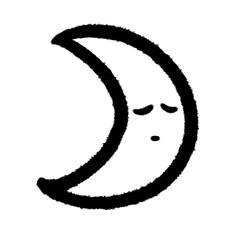 moon png cartoon handwrite cute and clipart doodle decorate  kids element
