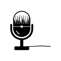 illustration of hand holding a microphone