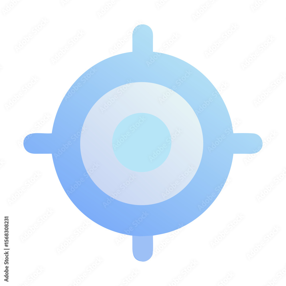 Poster vector art of a target symbol with concentric circles, isolated on transparent background
