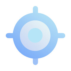 Obraz premium Vector art of a target symbol with concentric circles, isolated on transparent background