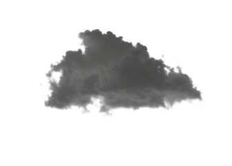 Isolated Dark Cloud on transparent Background for Compositing and Design Elements
