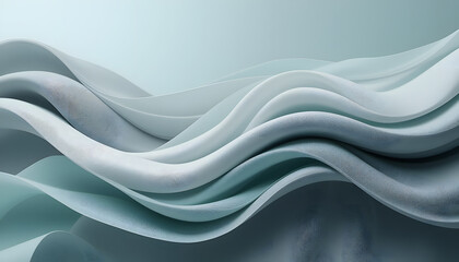 Gentle Waves: Delicate, undulating waves of a muted teal fabric cascade across the frame, evoking a sense of calm and serenity, ideal for backgrounds and design projects.