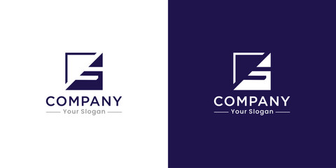 Modern Company Logo with Letter G S and Square Shape