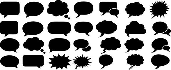 Fototapeta premium Collection of Diverse Speech Bubbles Versatile Communication Design Elements