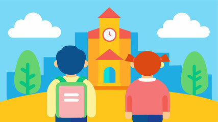 Back to School Students Eagerly Anticipate a New School Year Adventure