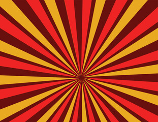 Red color space starburst with grunge textured background