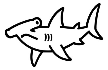 hammerhead shark vector illustration