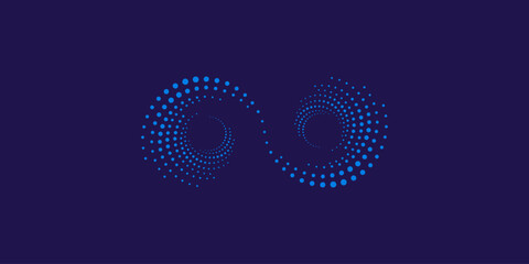 Abstract Blue Swirl Infinity