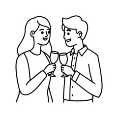 Fototapeta premium man and woman with glasses