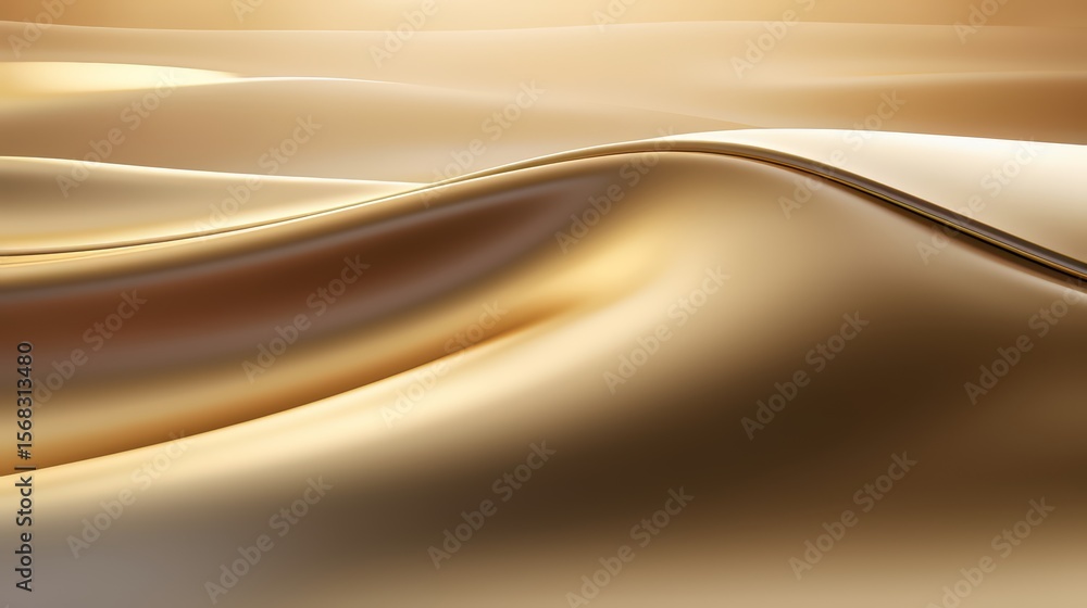 Poster gold and brown wave patterned background with a white and gold stripe. the background is a wave patt
