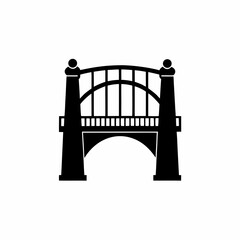 unique Bridge silhouette vector silhouette illustration isolated on white background	