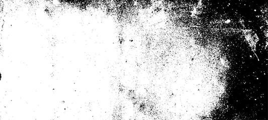 Grainy grunge photo filter background. Black particles, fibers and flecks wallpaper. Vintage rough dirt dotted overlay. Vector sandy gritty template.
