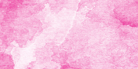 Fototapeta premium Soft pink smeared aquarelle painted magenta watercolor canvas for splash design, watercolor abstract background with brush texture, modern aquarelle painted pink watercolor canvas for splash design.