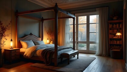bedroom in hotel room