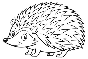 coloring page line art the hedgehog black vector © mst