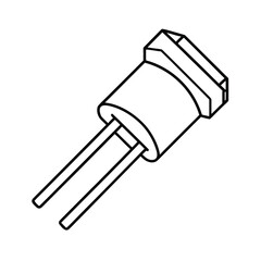 zener diode outline component electronics vector