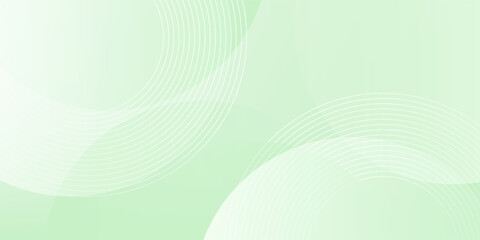 Minimalist soft Abstract Background in Gradient green and white Tones with Circles. Circle effect style geometric, abstract background.