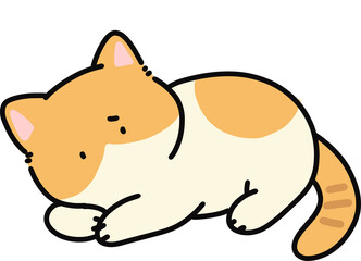 Sleeping Cat 2 Illustration