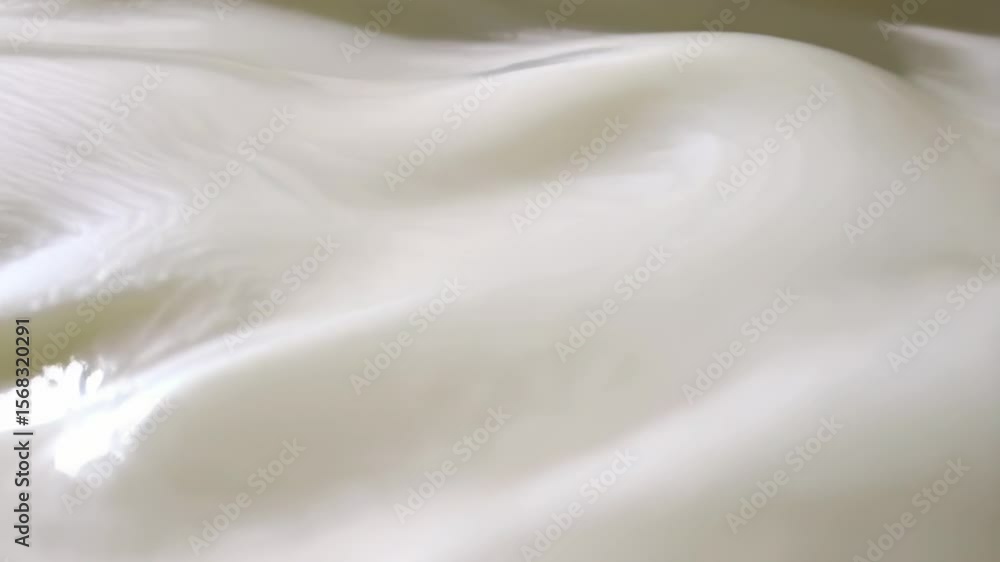 Aufkleber smooth ivory-toned liquid waves flowing gently with pearlescent texture and soft highlights - light 