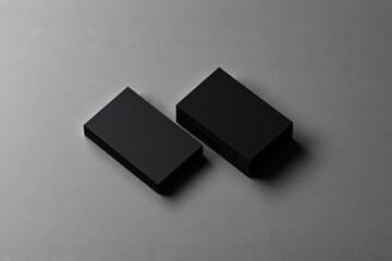 Black Business Card Mockup Design Template Blank Cards Minimalist Style