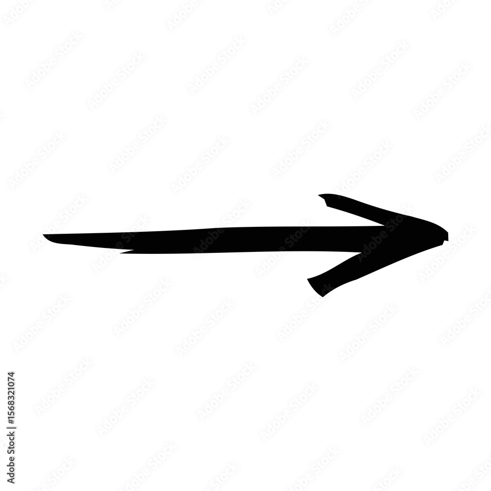 Poster black rightward pointed horizontal arrow icon