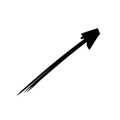 Black Up-Right Thin Arrow Icon