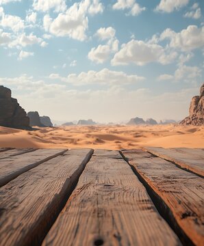 wooden bridge in forest