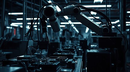 Robotic arm assembles electronics