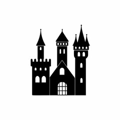 Obraz premium unique Tower silhouette vector silhouette illustration isolated on white background 