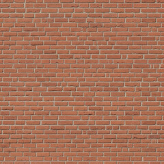 A seamless red brick wall texture, evenly aligned old bricks, detailed mortar lines, natural lighting, 4K photorealistic, top-down view, flat surface, no shadows, suitable for architecture design back
