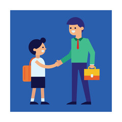 Obraz premium Teacher student
