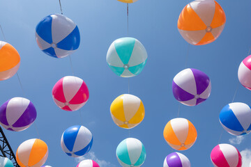 easter eggs on a blue background