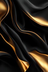 Obraz premium Black and Gold Silk Fabric
