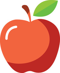  Blue apple with heart shape symbol in minimalist design.