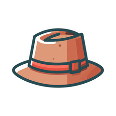 Fedora hat illustration design