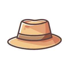 Fedora hat illustration design