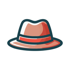 Fedora hat illustration design