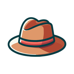 Fedora hat illustration design
