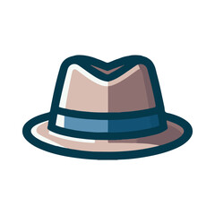 Fedora hat illustration design