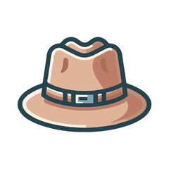 Fedora hat illustration design